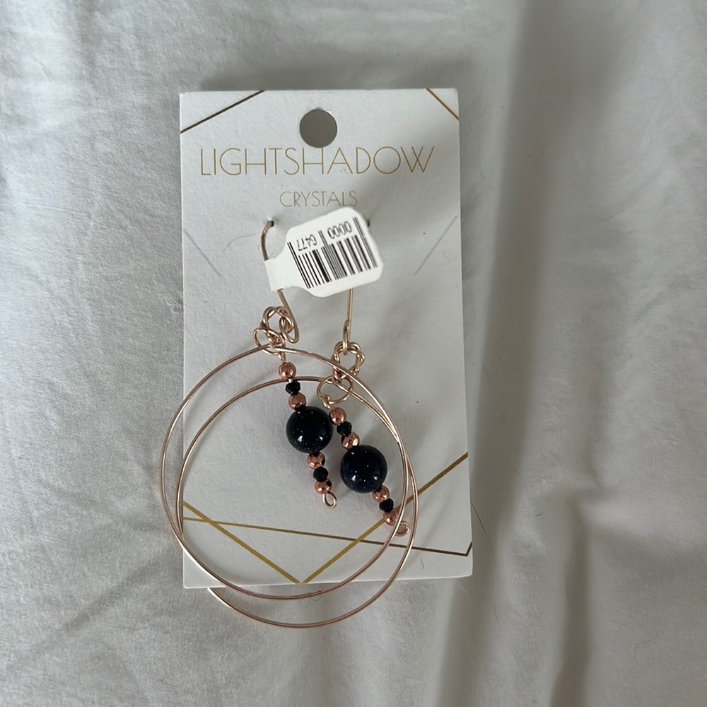 Blue Sapphire Stone Drop Earrings